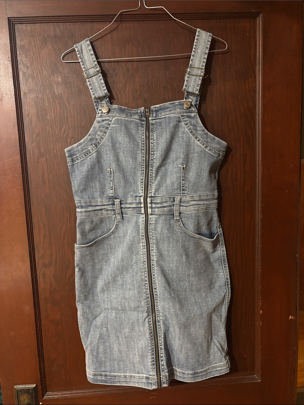 Women's Light Blue Denim Overall Dress